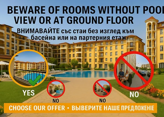 George - 3 Pools, 2 Bedrooms&2 Bathrooms Sunny Beach