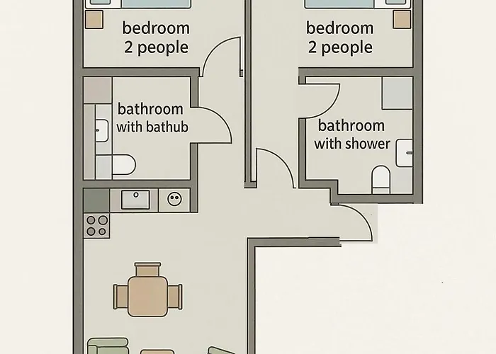 Appartement George - 3 Pools, 2 Bedrooms&2 Bathrooms *